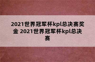 2021世界冠军杯kpl总决赛奖金 2021世界冠军杯kpl总决赛